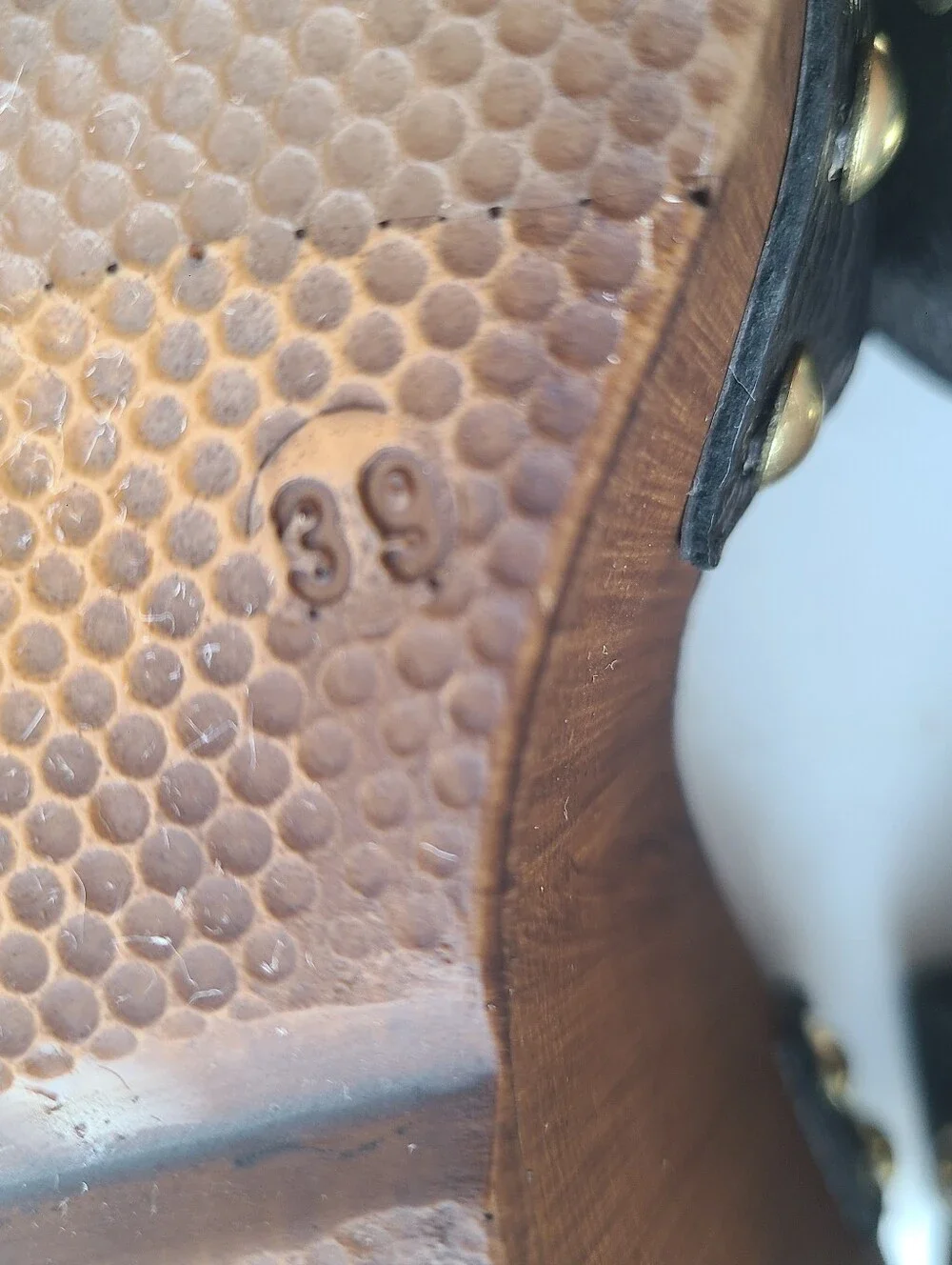🌟Christian Di Riccio Black Studded Leather Wedge Sandals Size 8 EU 39 Italy - Picture 8 of 9
